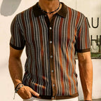 Herren Polo I Polyester | Regular Fit Polo Mit Chevronmuster Und Knopfleiste | Sommergebrauch | Schmid