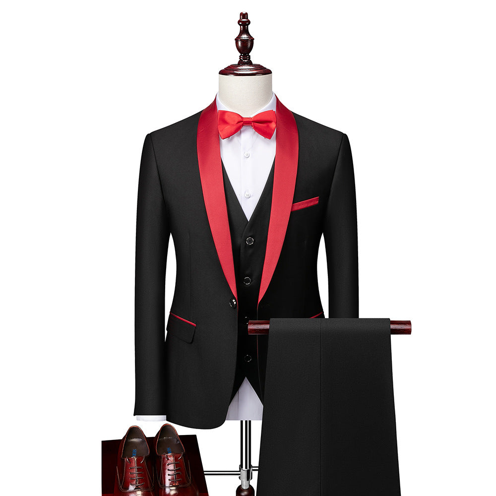 3-teiliges slim fit | anzug-set für herren