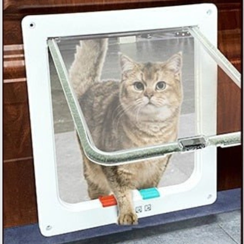 PawSafe | Katzenklappe mit 4-Wege-Verschluss für sicheren Zugang