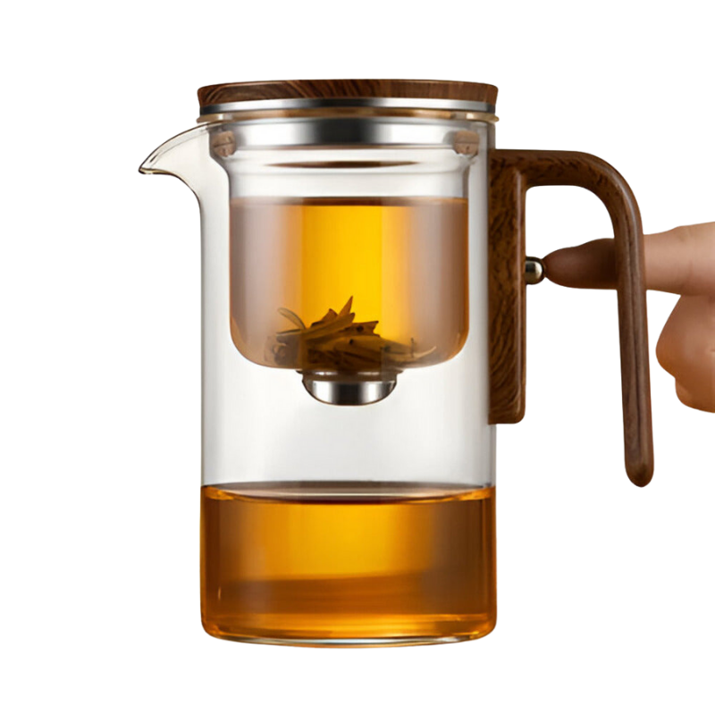 Elegante Glas-Teekanne mit Infuser – Teekanne für losen Tee