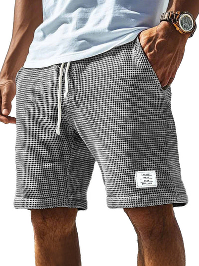 Komfortable Shorts mit Waffel-Logo und Kordelzug für Herren