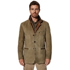 Herren Jacke mit Reverskragen | Schlanke Passform & Verstellbare Manschetten | Langarmjacke mit Taschen für Alltag & Beruf | Schmid