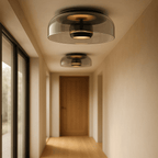 CrystalShine LED-Deckenlampe – Glas, Ø23 cm, warmweiß