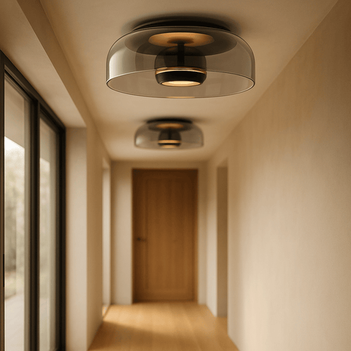 CrystalShine LED-Deckenlampe – Glas, Ø23 cm, warmweiß