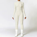 Stephanie | Langärmeliger Jumpsuit Mit Hohem Kragen und Reißverschluss