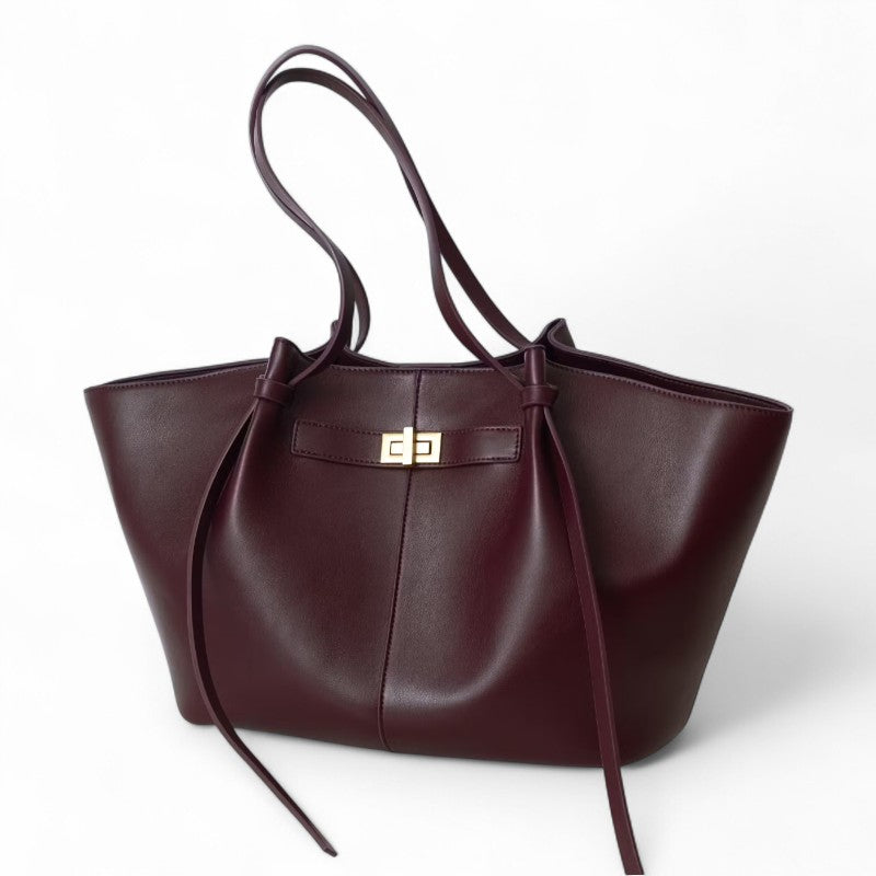 Lyra | Große Handtasche Aaus Schwarzem PU-Leder