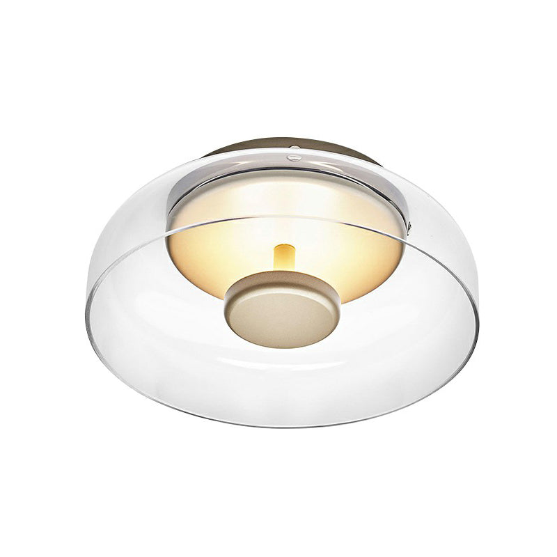 CrystalShine LED-Deckenlampe – Glas, Ø23 cm, warmweiß