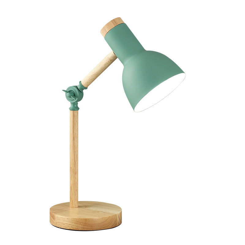 Verstellbare Tischlampe im Macaron-Stil mit Schirm – E27-Fassung