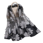 Fiora - Seidenschal Organza Schal Mit Blumenmuster Und Ausgeschnittenen Details