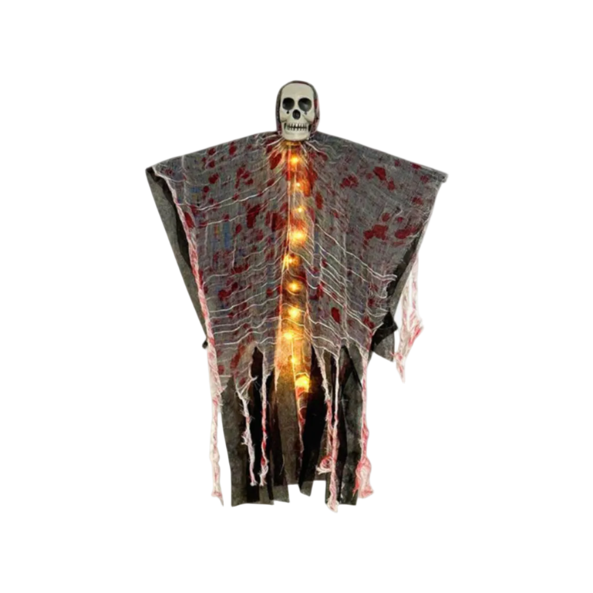 Halloween Hängende Schädel Geist Dekoration | Kunststoff Dekoration mit Leuchteffekt | Saisonale Innendekoration | Schmid