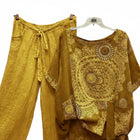 Damen Zweiteiliges Set aus Baumwolle und Polyester | Bedrucktes Top und Lange Hose | Alltag und Urlaub | Schmid
