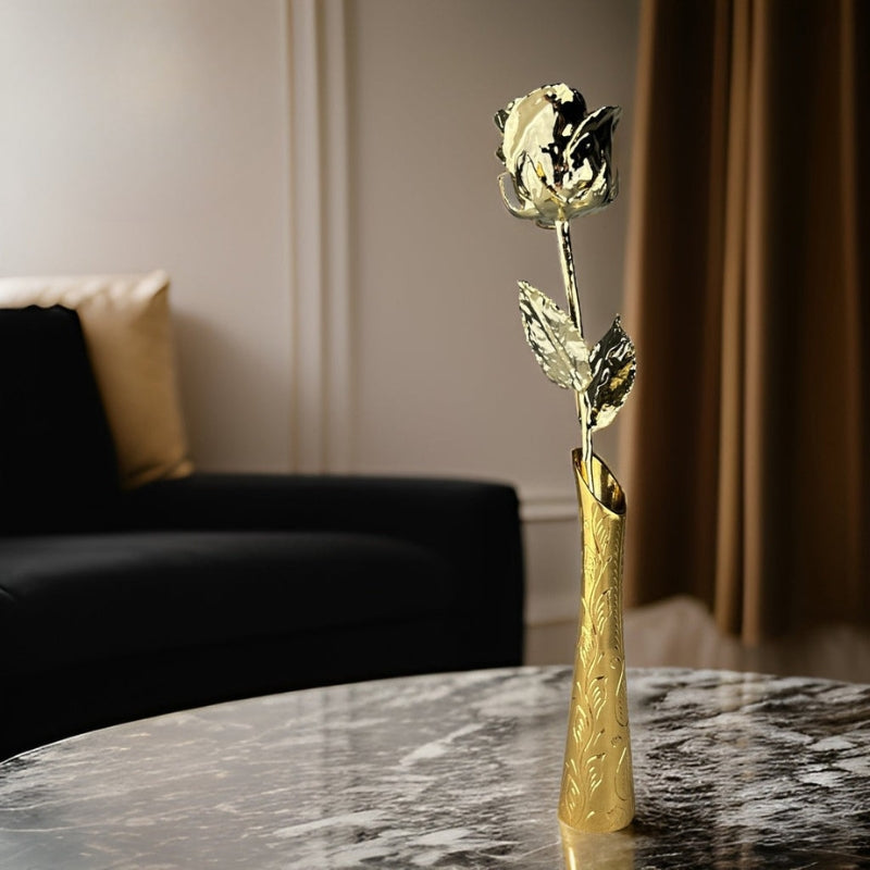 GoldBloom | Ewige Echte Rose Mit Edler Goldbeschichtung