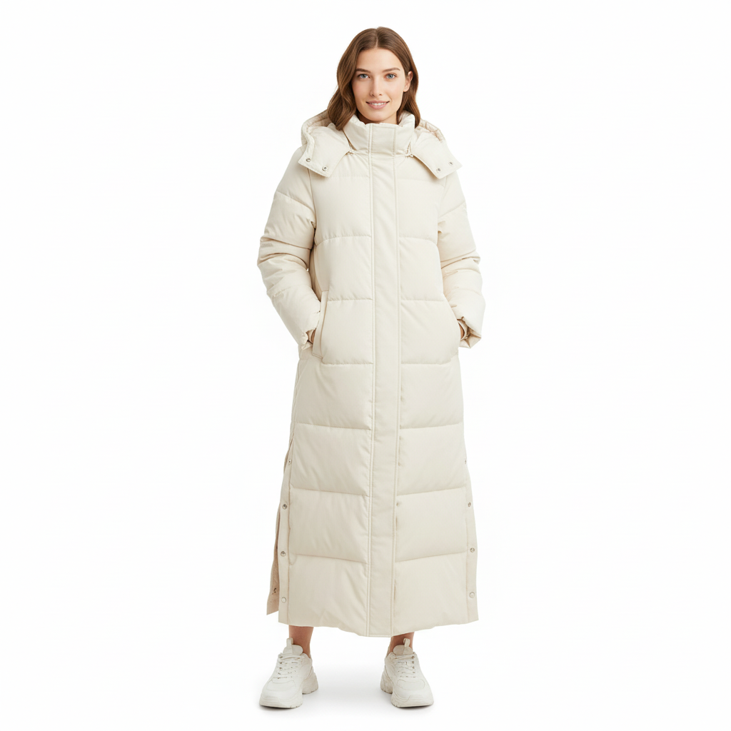 Evelina Wind-Und wetterfeste Winterjacke Mit Kapuze | Wasserdichte Lange Außenjacke