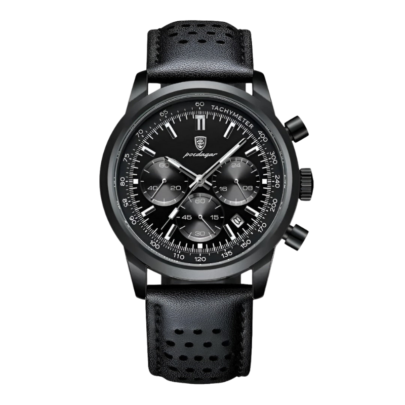 Luxus ‑ Armbanduhr mit selbstleuchtenden Zeigern und Wasserdichtigkeit
