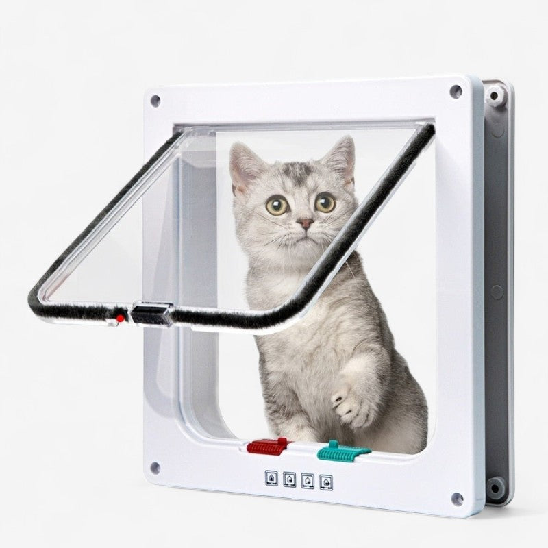 PawSafe | Katzenklappe mit 4-Wege-Verschluss für sicheren Zugang