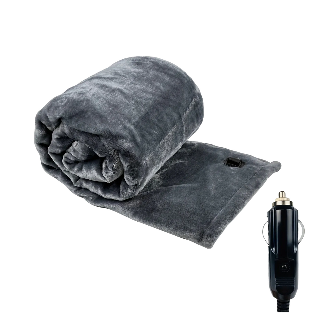 Elektrische Heizdecke 12V | Polyester-Flanell & 72W Leistung | Fahrzeug-Heizdecke mit Überhitzungsschutz | Schmid