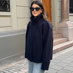Damenmantel aus Wolle | Langarm Mantel mit Stehkragen und Knopfleiste | Alltag und Smart Casual | Schmid