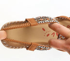 Damen Sandalen aus Synthetischem Material | Offene Zehen Sandalen | Flexible Sohle für Alltag und Freizeit | Schmid