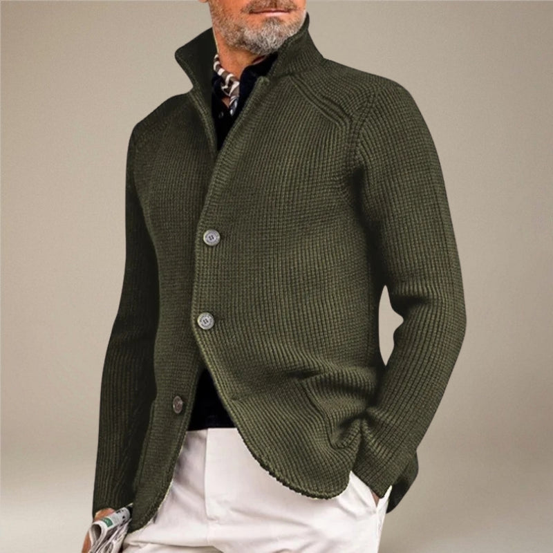 Herrenjacke mit Knopfleiste | Lange Ärmel & Seitentaschen | Regular-Fit Freizeitjacke für Alltag, Reisen & Layering | Schmid