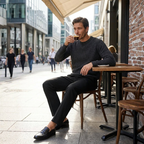 Herrenhose | Slim Fit Hose mit Verstellbarem Bund | Freizeithose für Alltag und Beruf | Schmid