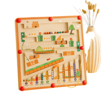 Magnetisches Pilz‑Sortierbrett – Zahlenpuzzle mit Stift und Perlenlabyrinth