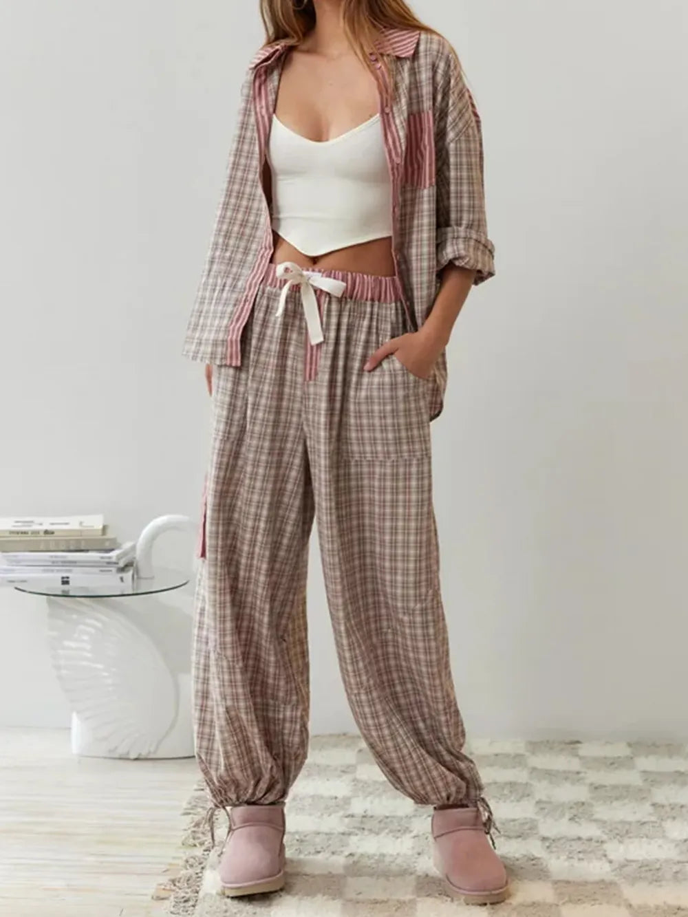 Viktoria Luxus 2‑Teiliges Pyjama‑Set | Weiche Baumwoll‑Komfort‑Schlafmode