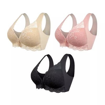 Nahtloser Push-Up BH Mit Frontverschluss | 3er Pack Komfort & Halt