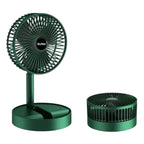Tragbarer USB-Wiederaufladbarer Ventilator | Zusammenklappbarer Ventilator mit Einstellbarem Luftstrom | Vier Geschwindigkeiten für Schreibtisch, Reisen und Camping | Schmid