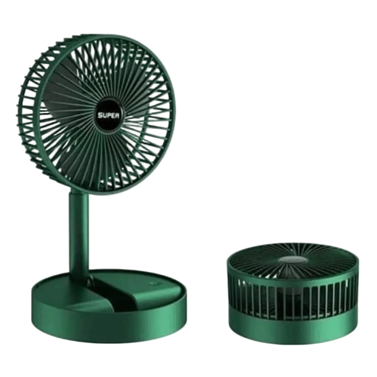 Tragbarer USB-Wiederaufladbarer Ventilator | Zusammenklappbarer Ventilator mit Einstellbarem Luftstrom | Vier Geschwindigkeiten für Schreibtisch, Reisen und Camping | Schmid