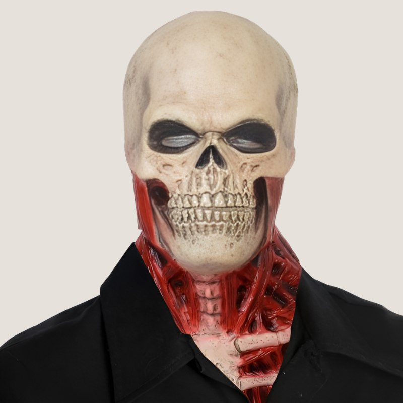 Totenkopf Vollgesichtsmaske | Halloween Kostümmaske mit Bluteffekt | Schädel Design für Halloween, Cosplay & Themenpartys | Schmid