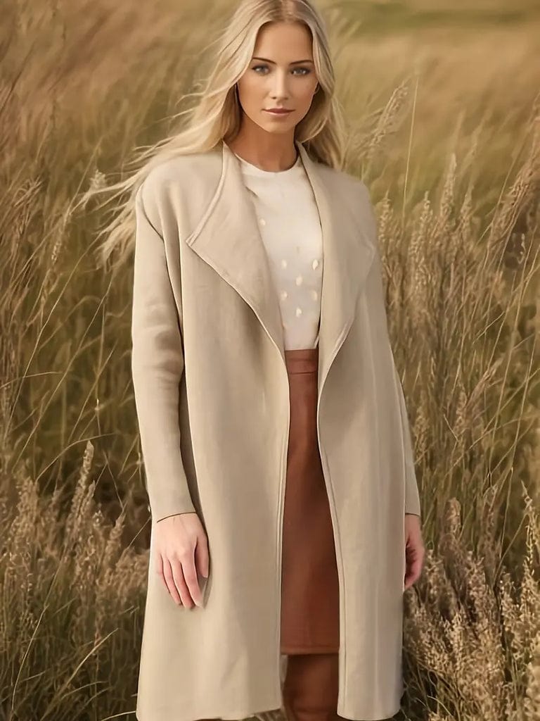 Damen Mantel – Mittellanger Warmer Mantel Für Herbst Und Winter