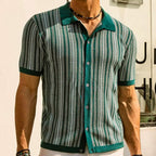 Herren Polo I Polyester | Regular Fit Polo Mit Chevronmuster Und Knopfleiste | Sommergebrauch | Schmid