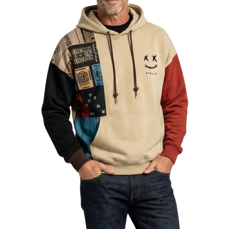 Riot Kontrast‑Hoodie – Herren Kapuzen‑Sweatshirt mit Lockerer Passform