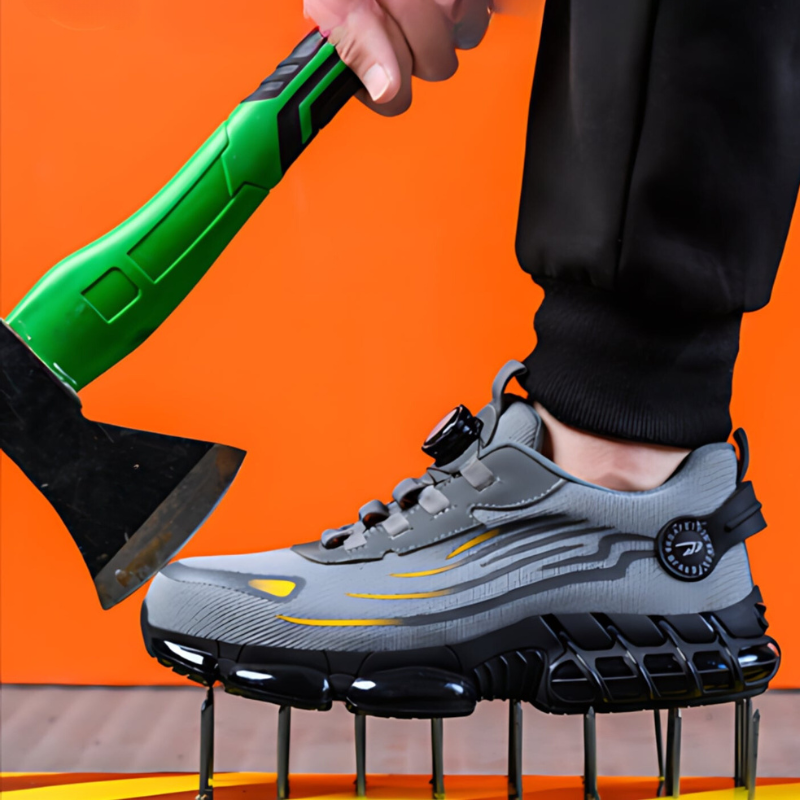 Sicherheits-Arbeitsschuhe | Verstärkter Zehenbereich & Profilierte Sohle | Gepolsterte Schuhe für Industrie, Bau & Außeneinsatz | Schmid