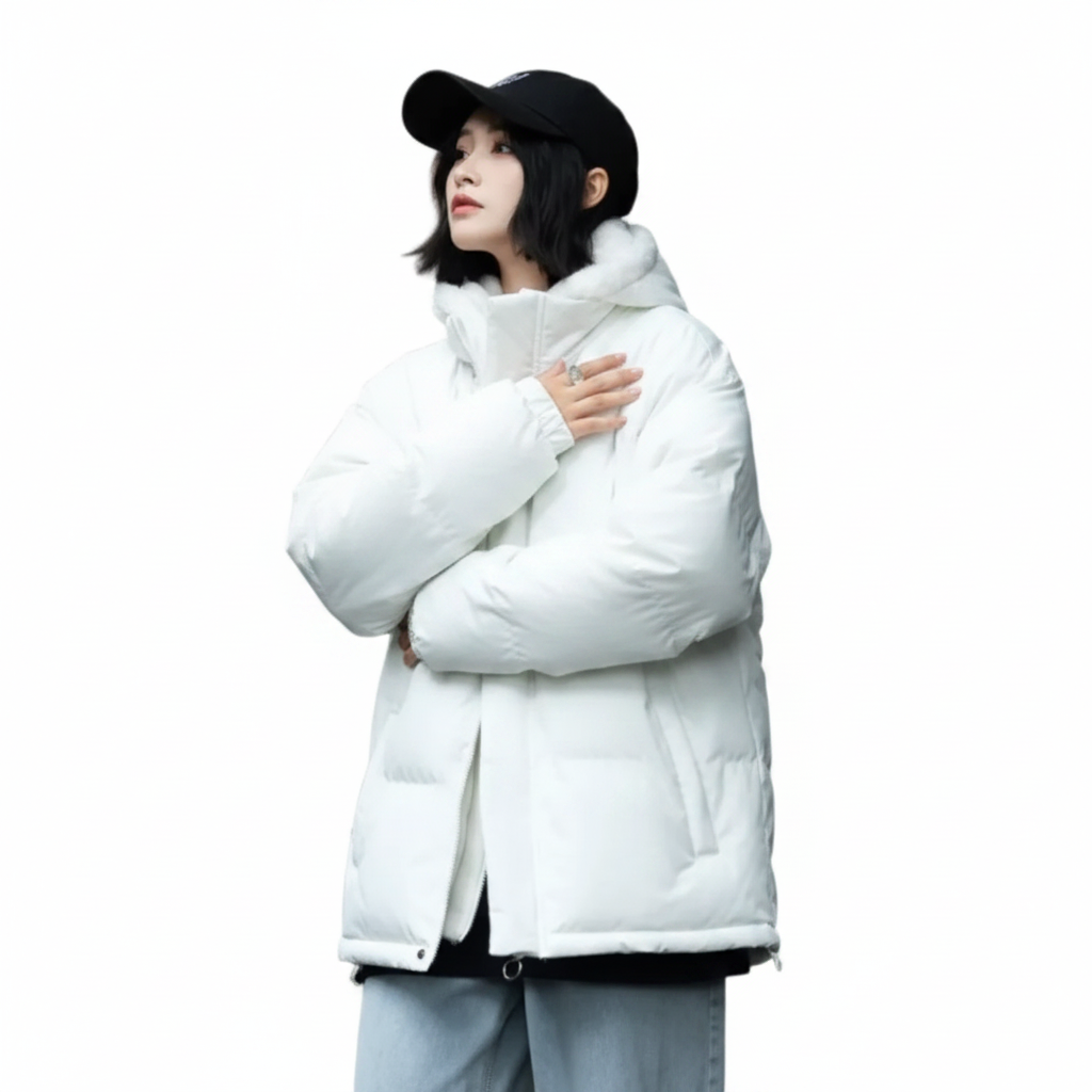 Unisex Steppjacke | Verstellbare Kapuze & Reißverschluss | Langärmlige Oberbekleidung mit Seitentaschen für den Alltag | Schmid