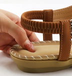 Damen Sandalen aus Synthetischem Material | Offene Zehen Sandalen | Flexible Sohle für Alltag und Freizeit | Schmid