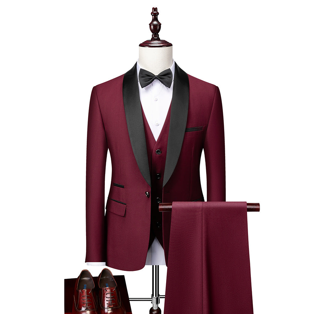 3-teiliges slim fit | anzug-set für herren