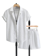 Herren Zweiteiliges Set | Reguläre Passform Hemd und Hose | Alltag und Smart Casual Anlässe | Schmid