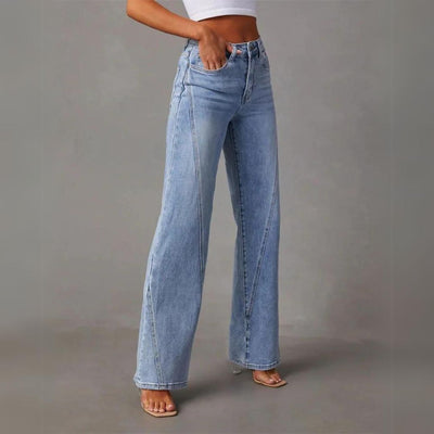 Damen l Jeans mit hoher Taille und geradem Schnitt