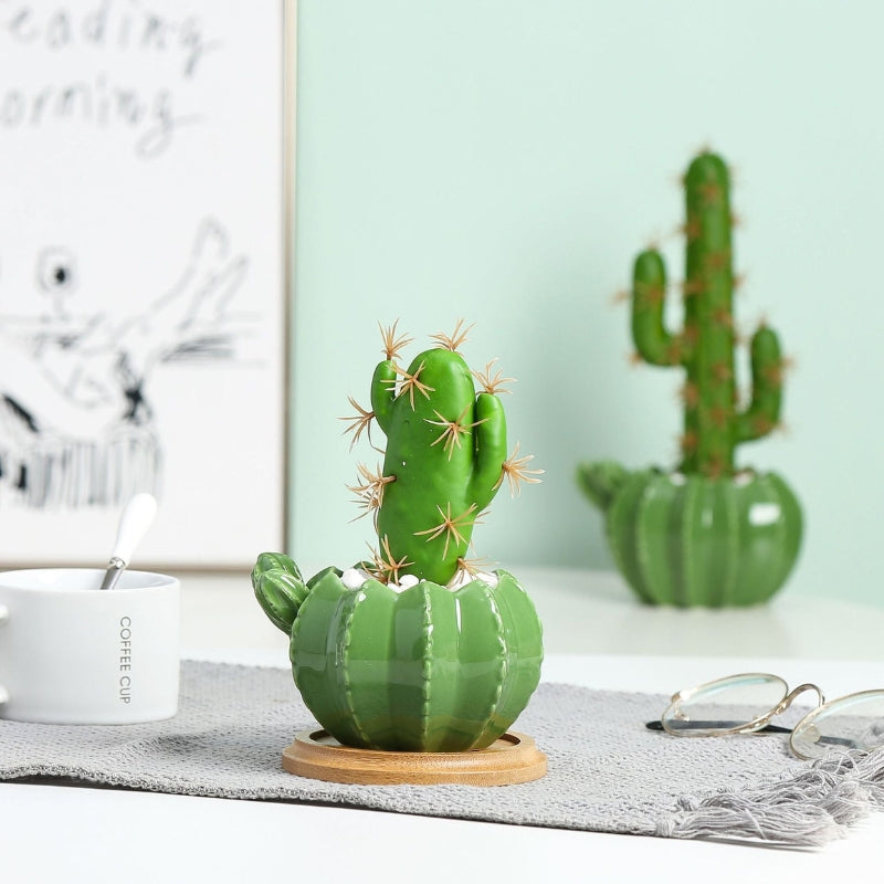 CactoForm | Skulpturaler Dekorativer Blumentopf Mit modernem Kaktus-Inspiration