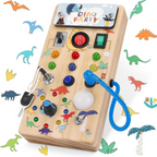 Montessori | Holz Aktivitätsbrett Mit 8 LED-Kontakten – Sinnes- Und Reisespielzeug För Barn