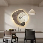 LunaWood Accent Wanduhr – Holz-Wanduhr Mit Weicher LED-Beleuchtung