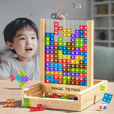 Ecoblock tetris board | nachhaltiges holzpuzzle für kinder & erwachsene