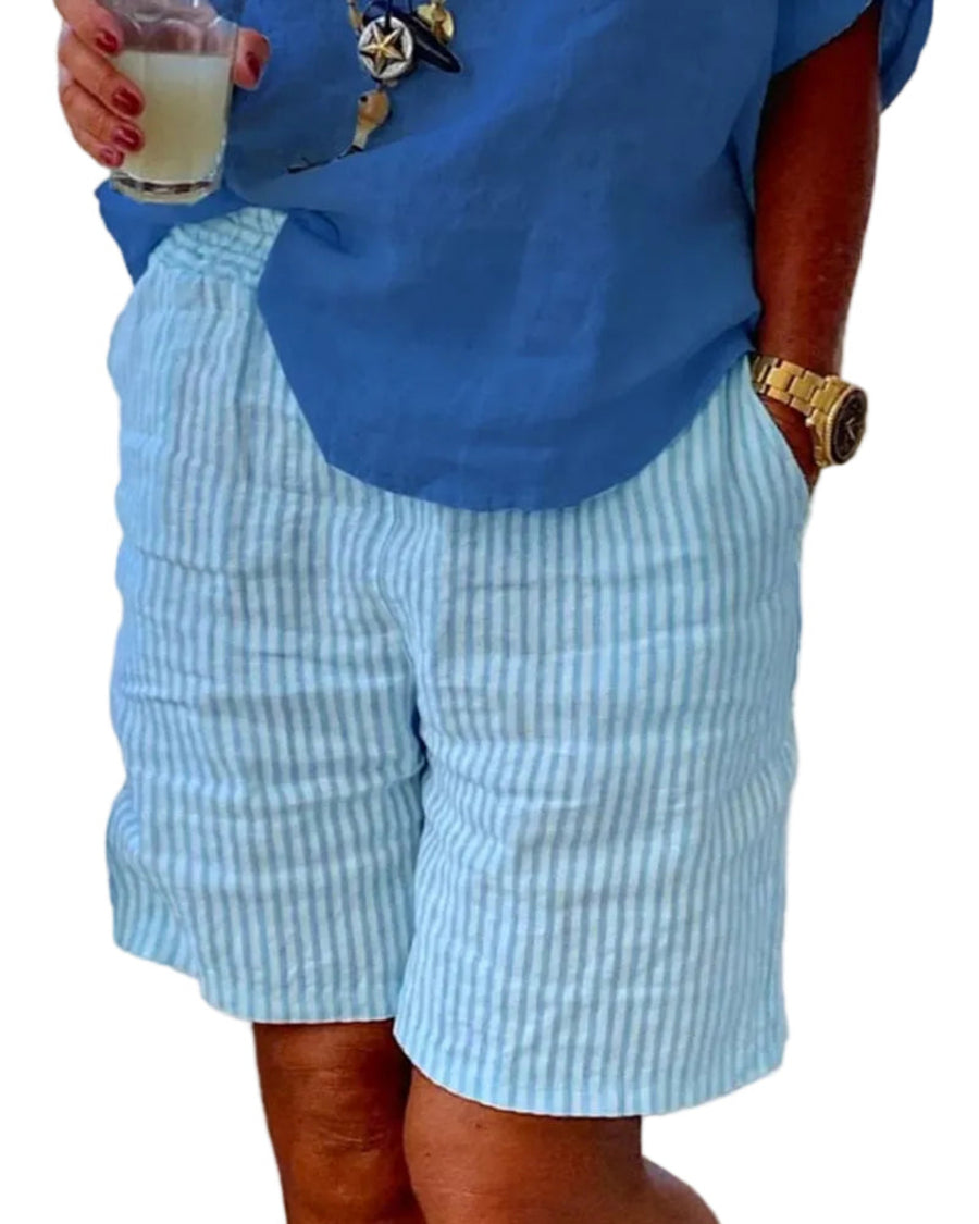 VelaVie - Gestreifte Shorts für Damen