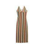 Damen Maxikleid aus Polyester | Ärmelloses V-Ausschnitt Kleid | Leichter Stil für Alltag und Sommer | Schmid