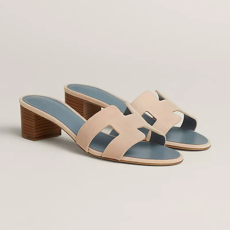 Damen Sandalen | Slip-On Sandalen mit Eckigem Absatz | Reguläre Passform für Alltag und Smart Casual | Schmid