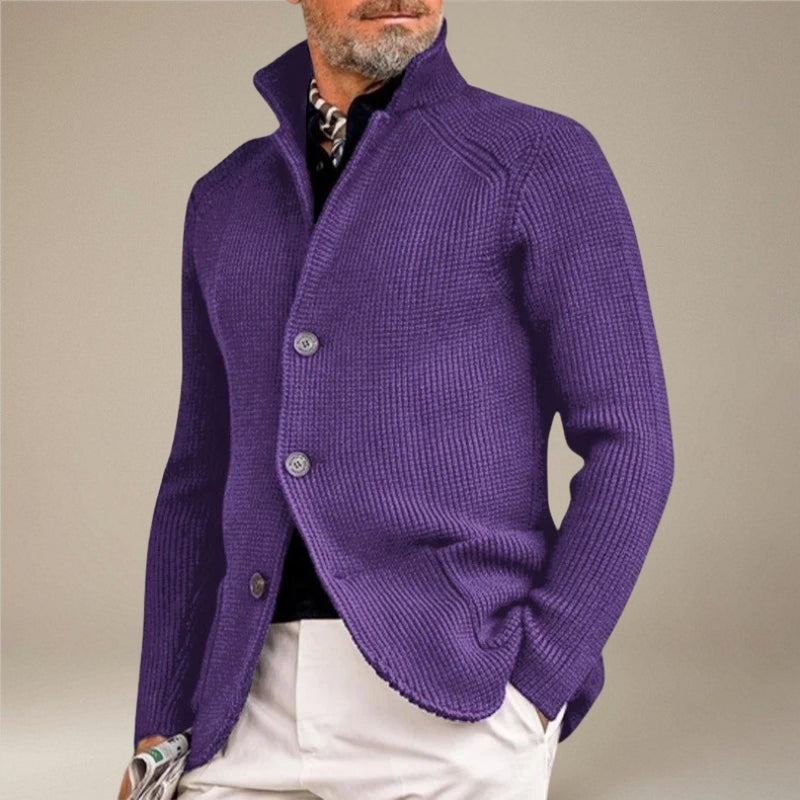 Herrenjacke mit Knopfleiste | Lange Ärmel & Seitentaschen | Regular-Fit Freizeitjacke für Alltag, Reisen & Layering | Schmid