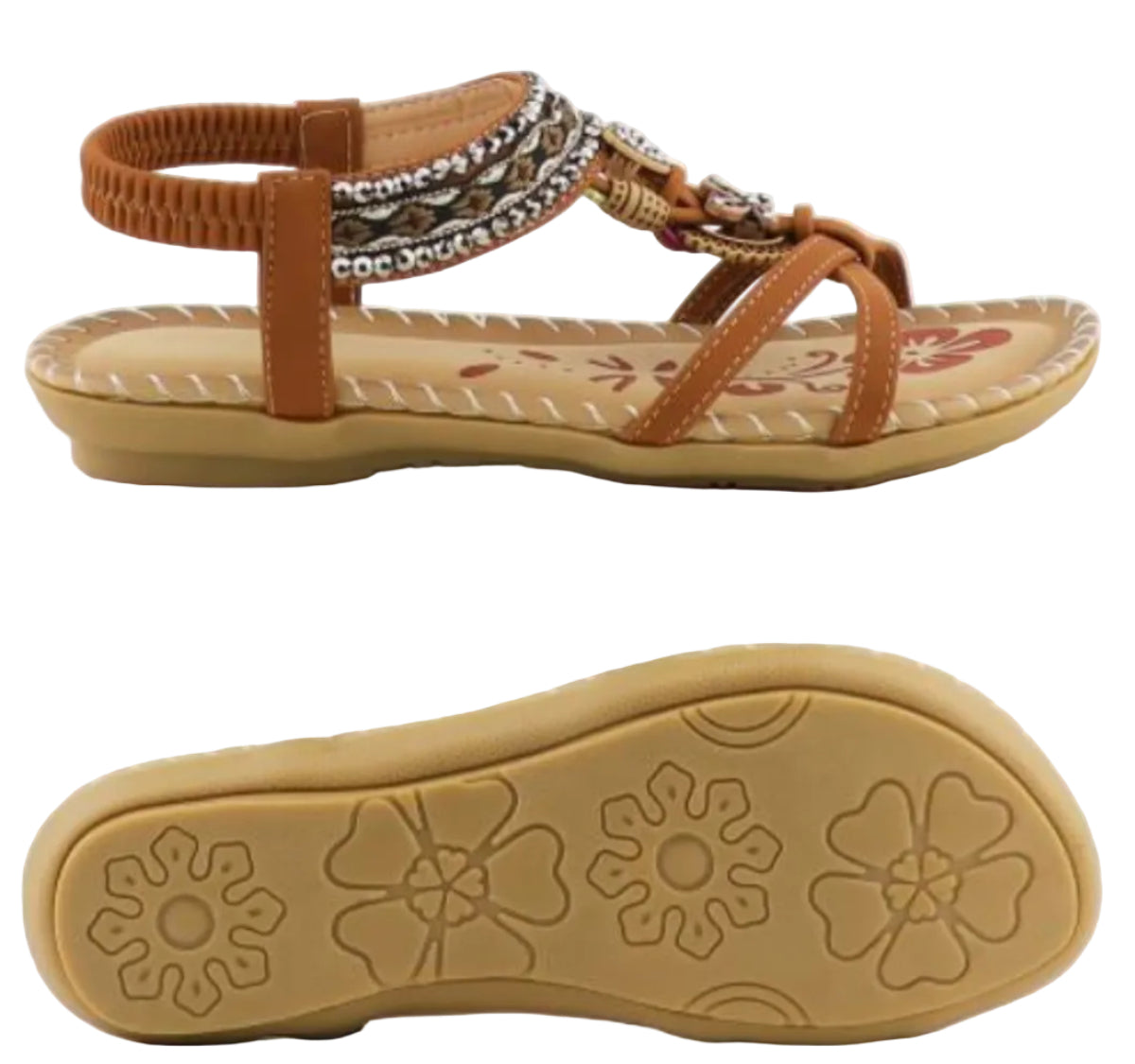 Damen Sandalen aus Synthetischem Material | Offene Zehen Sandalen | Flexible Sohle für Alltag und Freizeit | Schmid