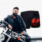 Herren Motorradshorts mit Polsterung | Polyester-Spandex & 5D-Gelpolster | Enganliegende Basisschicht für Motorradfahrten | Schmid