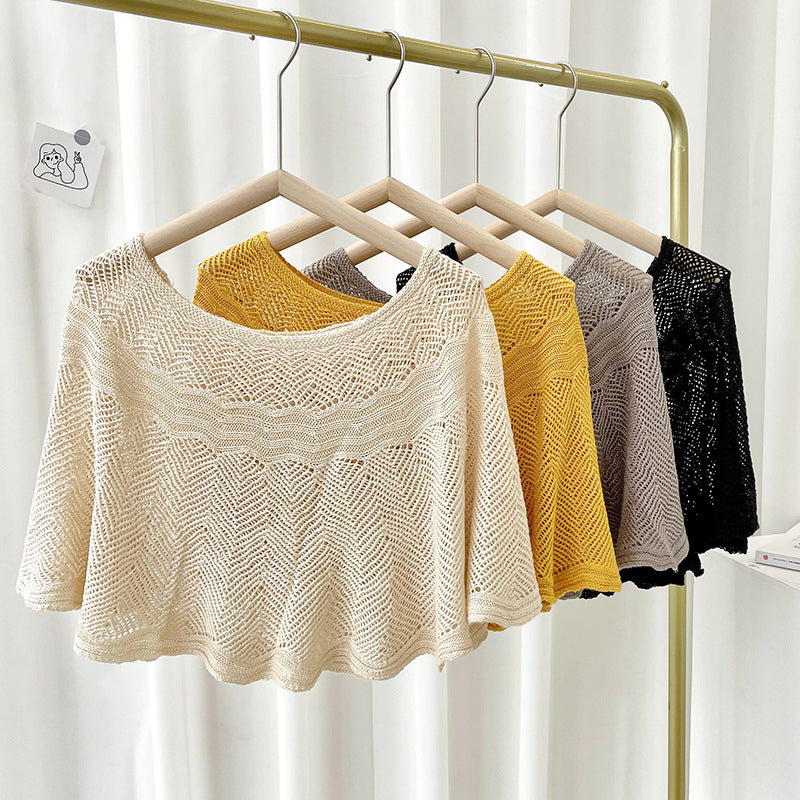 Damen Strick Cover-Up aus Eis-Seide | Leichter Shrug für Ärmellose Oberteile und Badebekleidung | Sommerliches Layering | Schmid